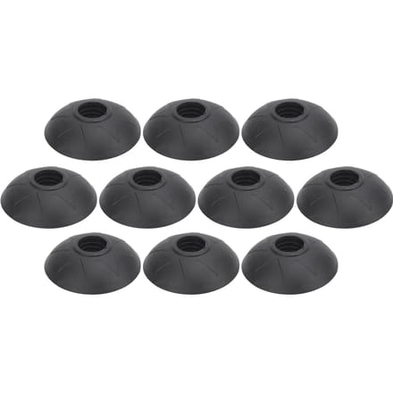 10 stuks Vervangingstips voor Wandelstokken met Beschermer voor Sneeuw en Modder, Wandel- en Klimaccessoires black