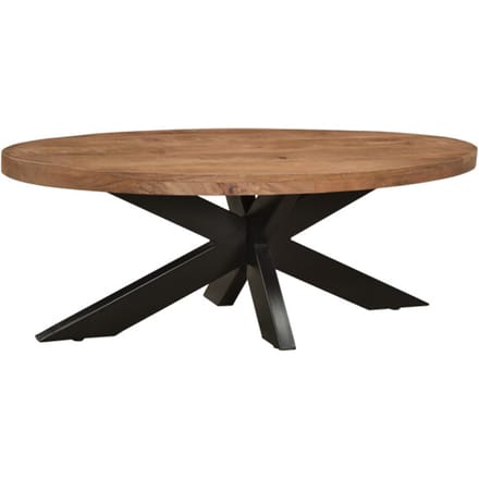 Salontafel Sturdy Ovaal - 70 x 130 x 45 cm - mangohout - Bruin