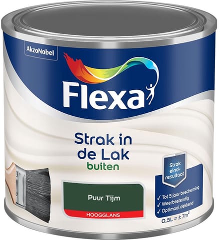 Flexa - Strak In De Lak Buitenlak Hoogglans - Puur Tijm - Mengverf - 500 Ml