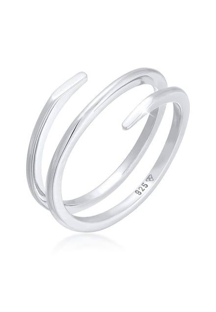 Elli - Ring - Dames Wikkel Gedraaid Filigraan Trend in 925 Sterling Zilver - Dames