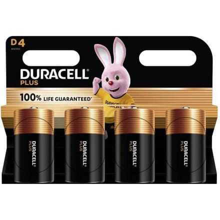 Duracell Plus D - alkaline batterijen - 1,5V, LR20 - 4 stuks
