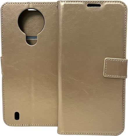 Portemonnee Book Case Hoesje Geschikt voor: Nokia 1.4 -  goud