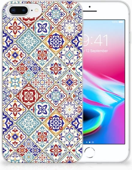 Apple iPhone 7 Plus | 8 Plus TPU Siliconen Hoesje Tiles Color