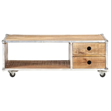 vidaXL - Salontafel - 89x59x33 - cm - massief - ruw - mangohout