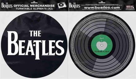 The Beatles - Drop T Logo & Apple Platenspeler Slipmat - Multicolours