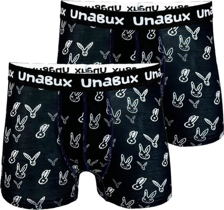 Unabux Boxer BLACK WHITE RABBIT