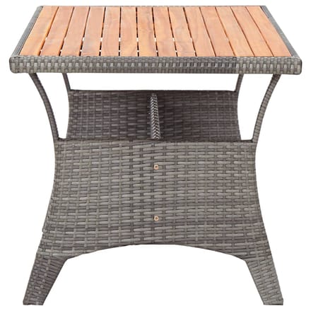 vidaXL - Tuintafel - 120x70x66 - cm - massief - acaciahout - grijs
