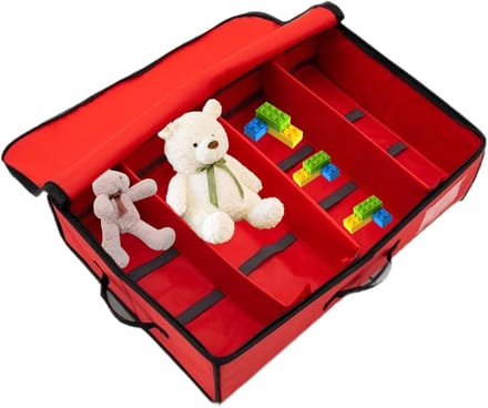 Speelgoed Opbergtas - Speelgoed Container - Opruimen Kinderkamer - Vier Compartimenten - 61x41x16cm