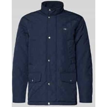 Regular fit gewatteerd jack met logostitching model 'Windcheater'
