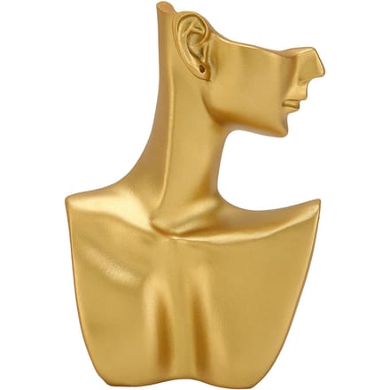 Gouden Sieraden Display Buste Hars Elegant Ketting Oorbellen Display Mannequin Standaard voor Sieraden brown