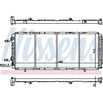 Radiator, motorkoeling NISSENS 61393