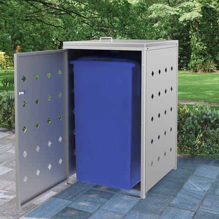vidaXL - Containerberging - enkel - 240 - L - roestvrij - staal