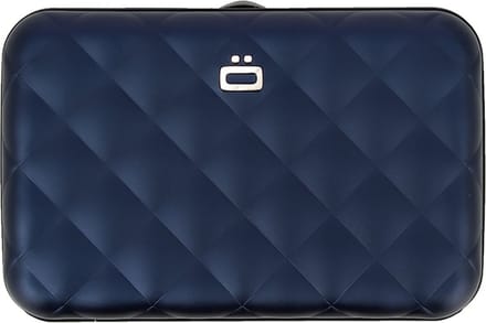 Ogon Designs Quilted Button Dames Creditcardhouder - RFID - 10 pasjes - Navy Blauw