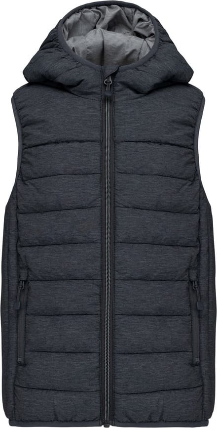 PROACT® Bodywarmer met capuchon volwassene PA237 - Marl Dark Grey - S