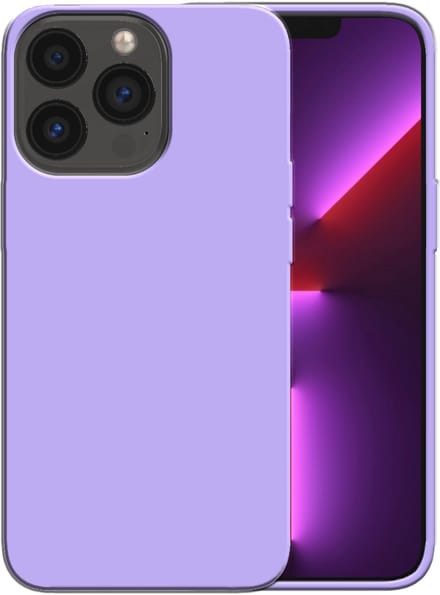 Smartphonica Siliconen hoesje voor iPhone 13 Pro case met zachte binnenkant - Paars geschikt voor iPhone 13 Pro