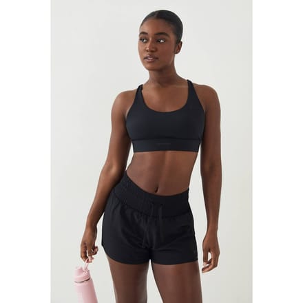 Dames DSGN Studio Ultra Sculpt Cross Back Sportbeha | Zwart | Maat: XS