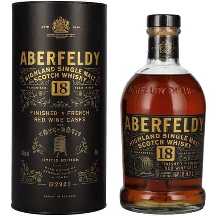 Aberfeldy 18 Years Old Red Wine Casks CÔTE RÔTIE 43% Vol. 0,7l in geschenkverpakking