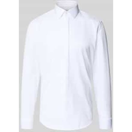 Slim fit zakelijk overhemd van katoen