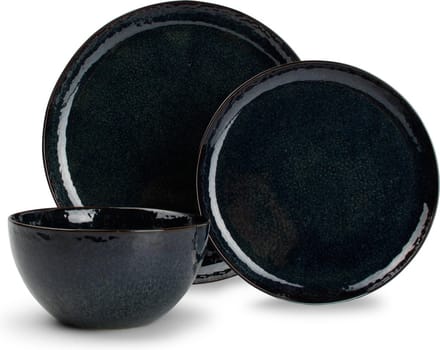 Salt&Pepper Saffier Mielo - Serviesset - 4 Persoons - 12 Delig - Blauw/Groen