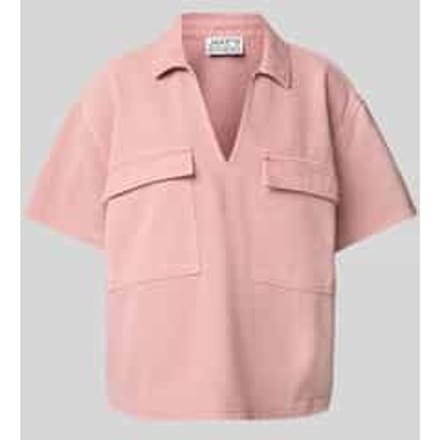 Relaxed fit jeansblouse met klepzakken op de borst