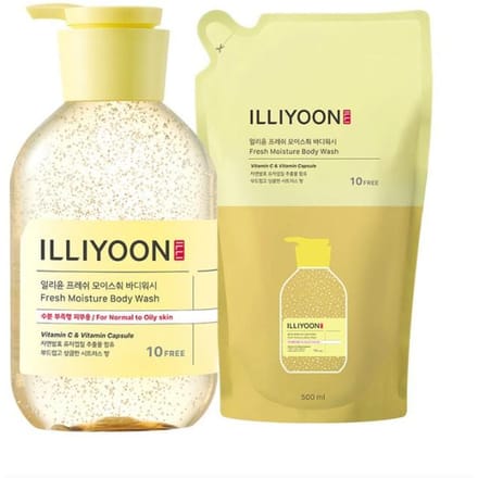 ILLIYOON Fresh Moisture Douchegel 500ml + 500ml navulling beige