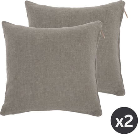Tiseco - Kussen (gevuld) COTTON SLUB - SET/2 - 45x45 cm - Taupe