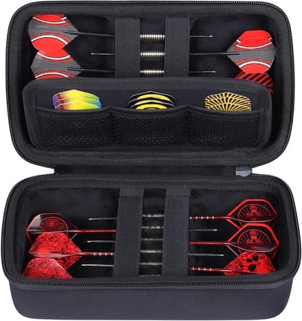 Harde EVA Shell Opslag Dart Case - Steeltip Softtip Darts Draagtas Zwart