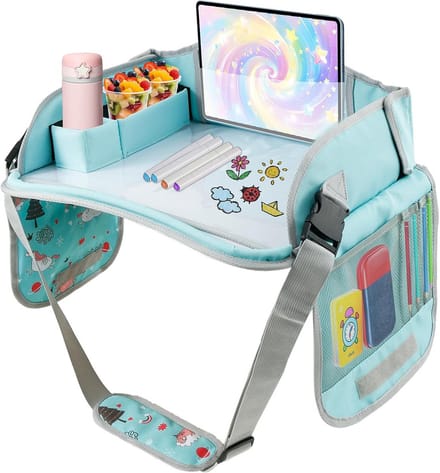 Multifunctionele Kinder Reistafel met Kniekussen voor Auto en Vliegtuig