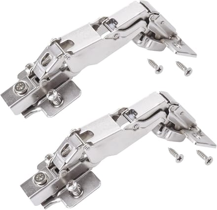 Breedhoekscharnier 165° Soft-close - 2 Stuks Hoekaanslag Scharnier met Montageplaat