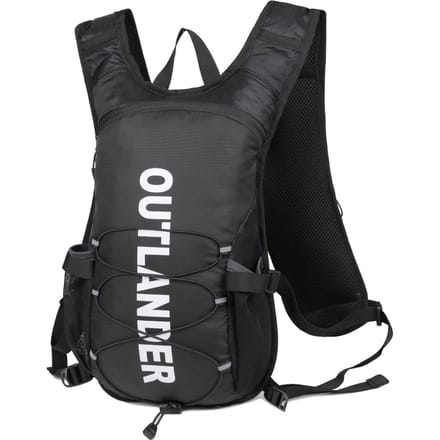 Ademende Hydratatie Rugzak Nylon Reflecterende Waterzak Rugzak voor Fietsen Hardlopen zwart
