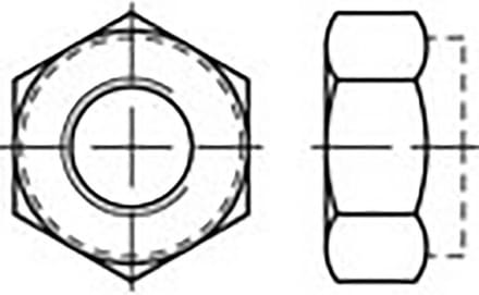 Toolcraft TO-6864717 Zeskantmoeren M16 DIN 985 RVS V4A A4 25 stuks