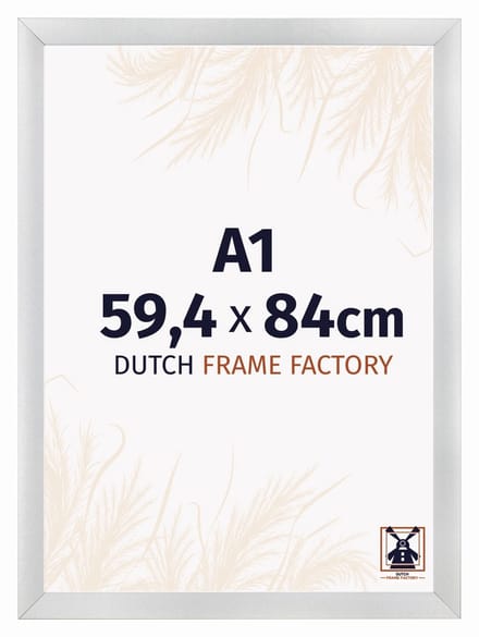 Fotolijst A1 59,4x84 cm - MDF - Zilver Mat - Praag