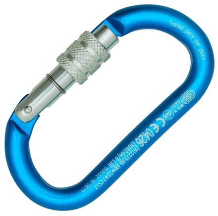 Kong Oval Screw Eenvoudige ovale karabiner Blauw EOL