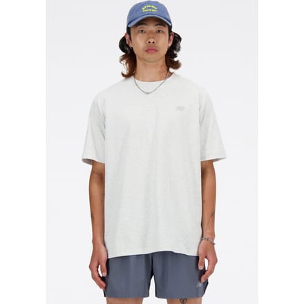 New Balance Athletics Cotton T-shirt In Grey Größe: M | Basic T-Shirts Outlet | Herren | Grau