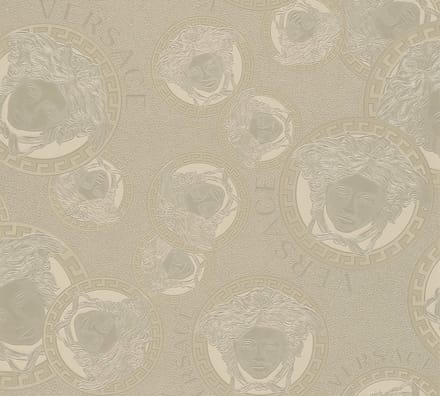 SATIJN GLANZEND ZILVER KLASSIEK BEHANG | Design - zilver - A.S. Création Versace 5