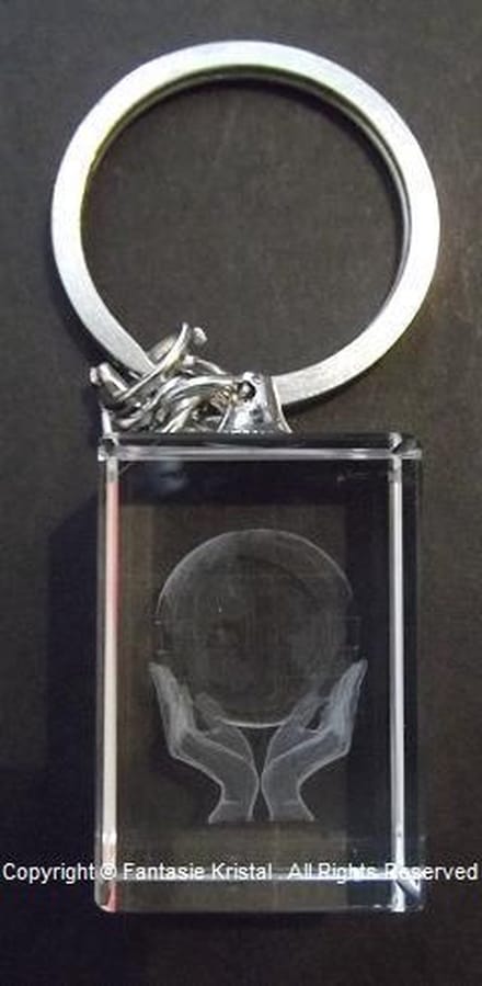 Sleutelhanger laser 3D "wereldbol"