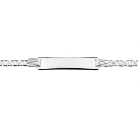 Zilveren Graveerarmband valkenoog plaat 6 1008807 18 cm