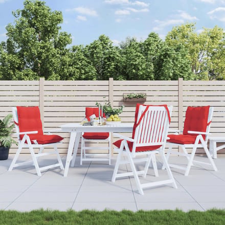 vidaXL - Buitenkussen - 4 - st - Rood - 100 - x - 50 - x - 7 - cm