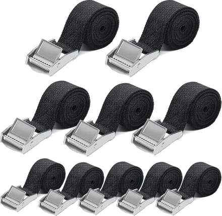 10 stuks robuuste spanbanden 25 mm x 1 m voor efficiënt bevestigen en bundelen