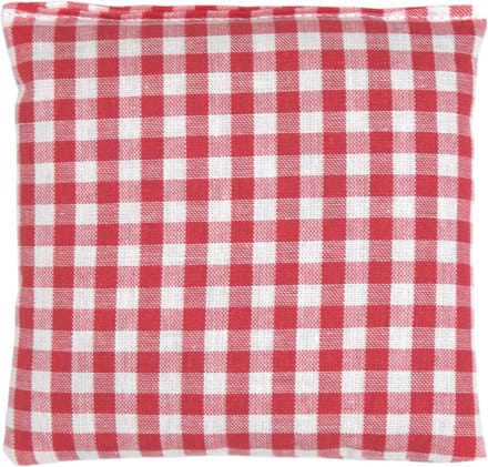 Rood-wit korrelkussen 12x12cm - Warm/koud wellness kussen