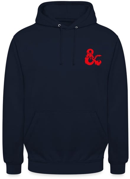 Dungeons And Dragons Logo In Rood Hoodie Unisex