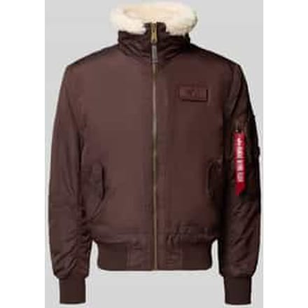 Bomberjack met ritssluiting en labelpatch