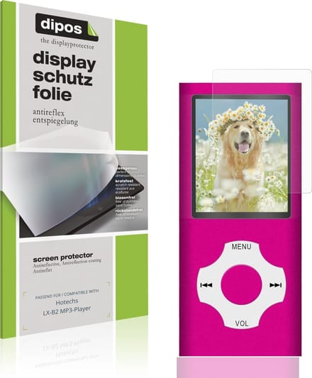 dipos – 4x Matte Beschermfolie geschikt voor Hotechs LX-B2 MP3-Player | Krasbestendige & antireflecterende Screenprotector Ultra-Thin