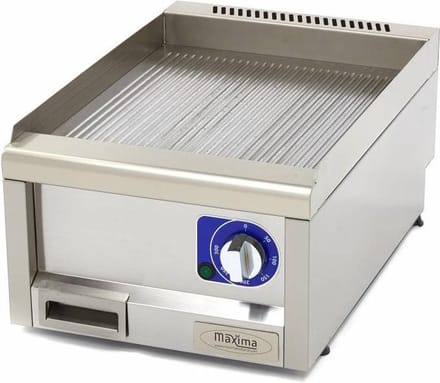 Horeca Grillplaat - Gegroefd - Enkel - 60 cm Diep - 400V