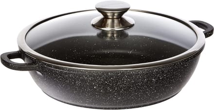 AHD® Hapjespan - Koekenpan - Hapjespan Inductie - Grijs - 8cm x 28cm x 8cm