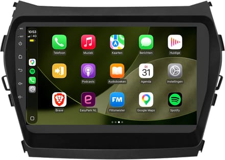 Carplay autoradio geschikt voor Hyundai Santa Fe | 2012 t/m 2018 | Android 13 | Draadloos Apple Carplay & Android Auto | 2GB + 32GB | 8-Core processor | Davilon | 2025 model | 2012 2013 2014 2015 2016 2017 2018 | Bluetooth & Wifi
