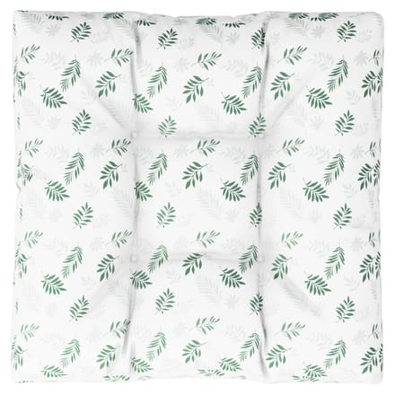 vidaXL - Palletkussen - bladpatroon - 80x80x12 - cm - stof