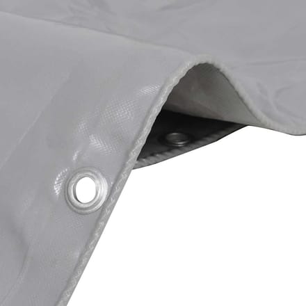 vidaXL - Zeilen - Grijs - 1,5 - x - 6 - m - Canvas - met - PVC-coating