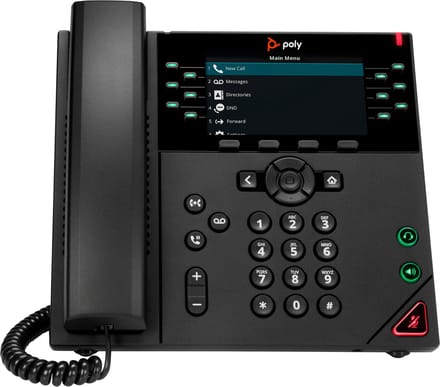 POLY VVX 450 IP telefoon Zwart Handset met snoer LCD 12 regels