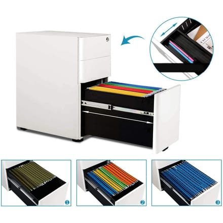 Ladeblok COLOR I Staal wit hjh OFFICE